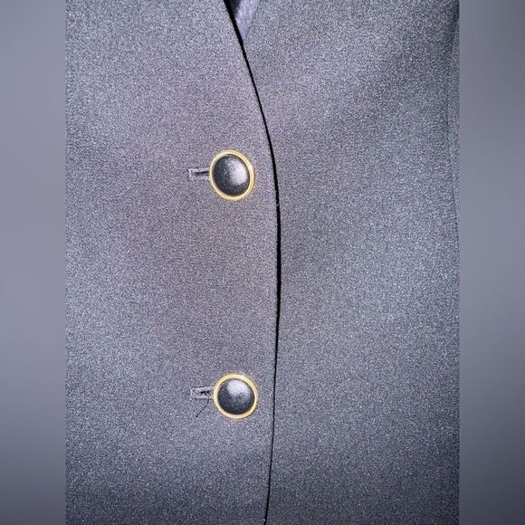 VTG Saville Black Skirt Suit Size 8 - Picture 7 of 12